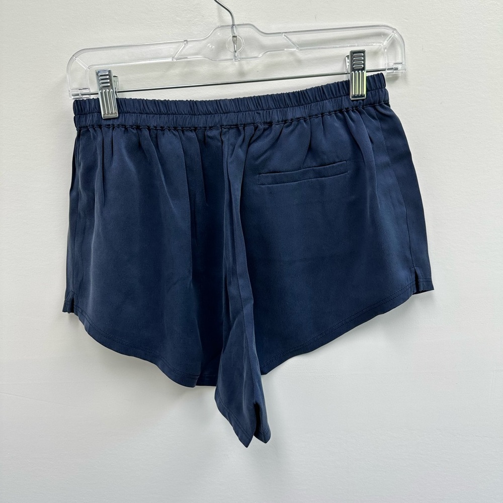 ⛔️SOLD⛔️Quince Indigo Blue 100% Washable Silk Pajama Shorts Size XS - Picture 8 of 9